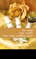 bio angel face cream, face mask, soothing serum